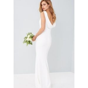 BHLDN KATIE MAY Vionnet Off White Back Scoop Dress